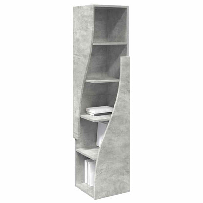 Mobile angolare Grigio cemento 32x32x140cm Legno multistrato