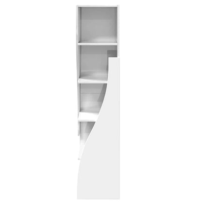 Mobile angolare Bianco Lucido 32x32x140cm Legno multistrato