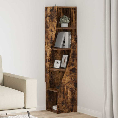 Mobile angolare Rovere fumé 32x32x140cm Legno multistrato