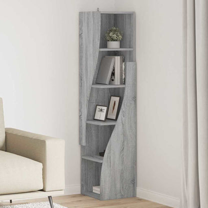 Mobile angolare Grigio Sonoma 32x32x140cm Legno multistrato