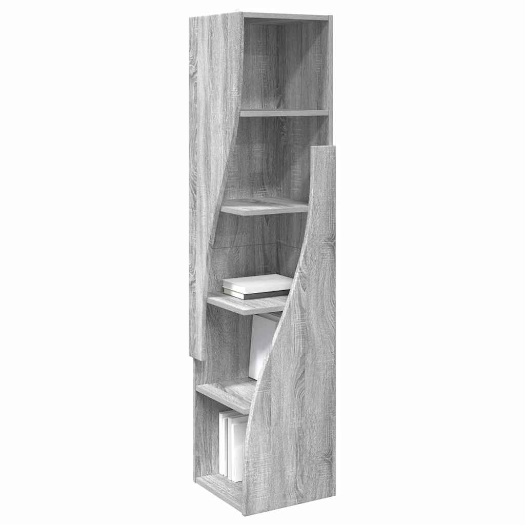Mobile angolare Grigio Sonoma 32x32x140cm Legno multistrato