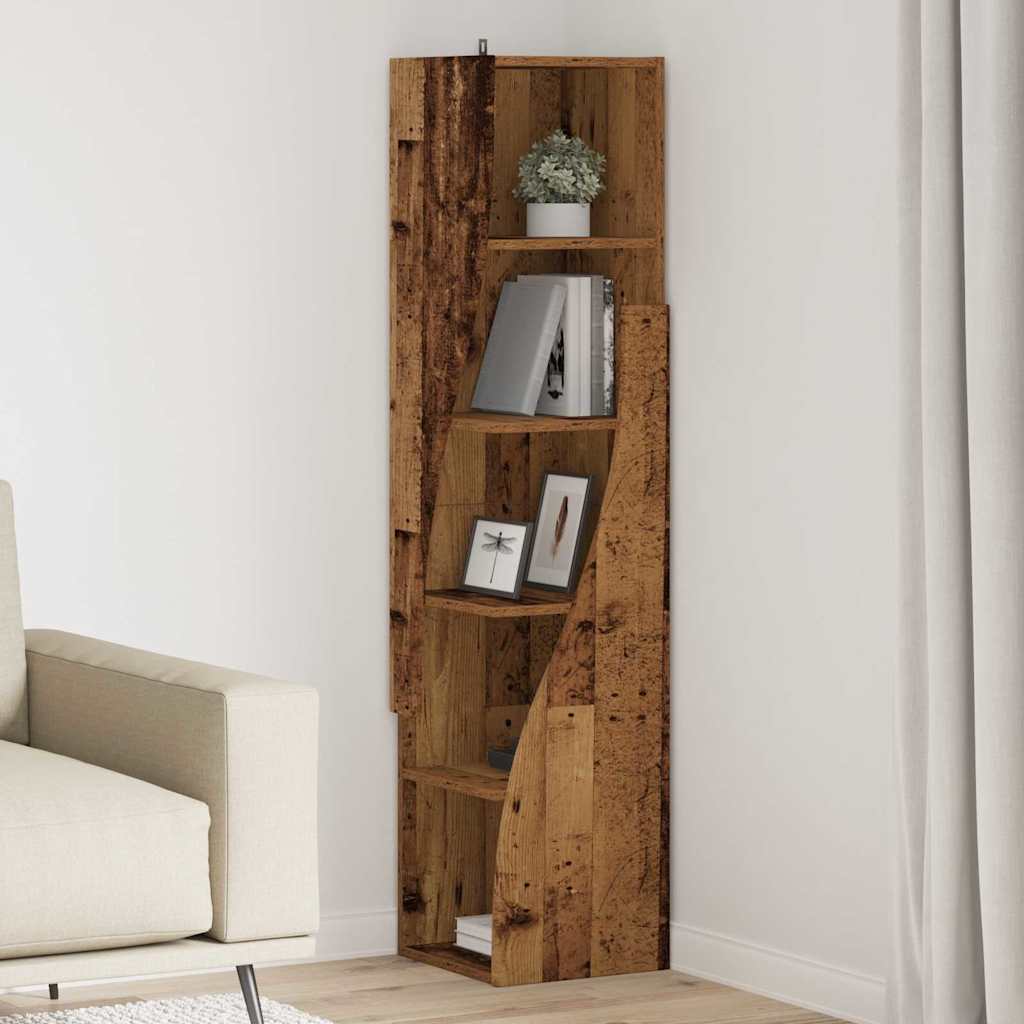 Mobile angolare Legno vecchio 32x32x140cm Legno multistrato