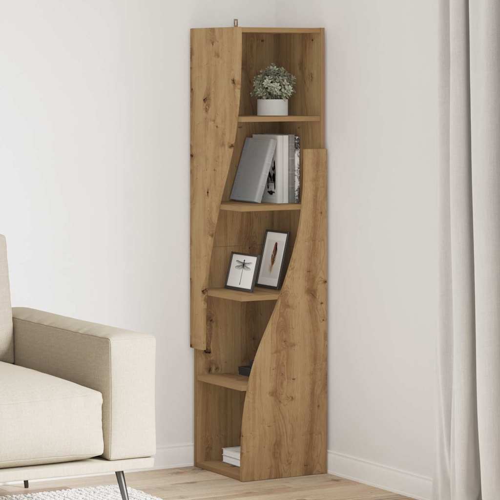 Mobile angolare Rovere artigianale 32x32x140cm