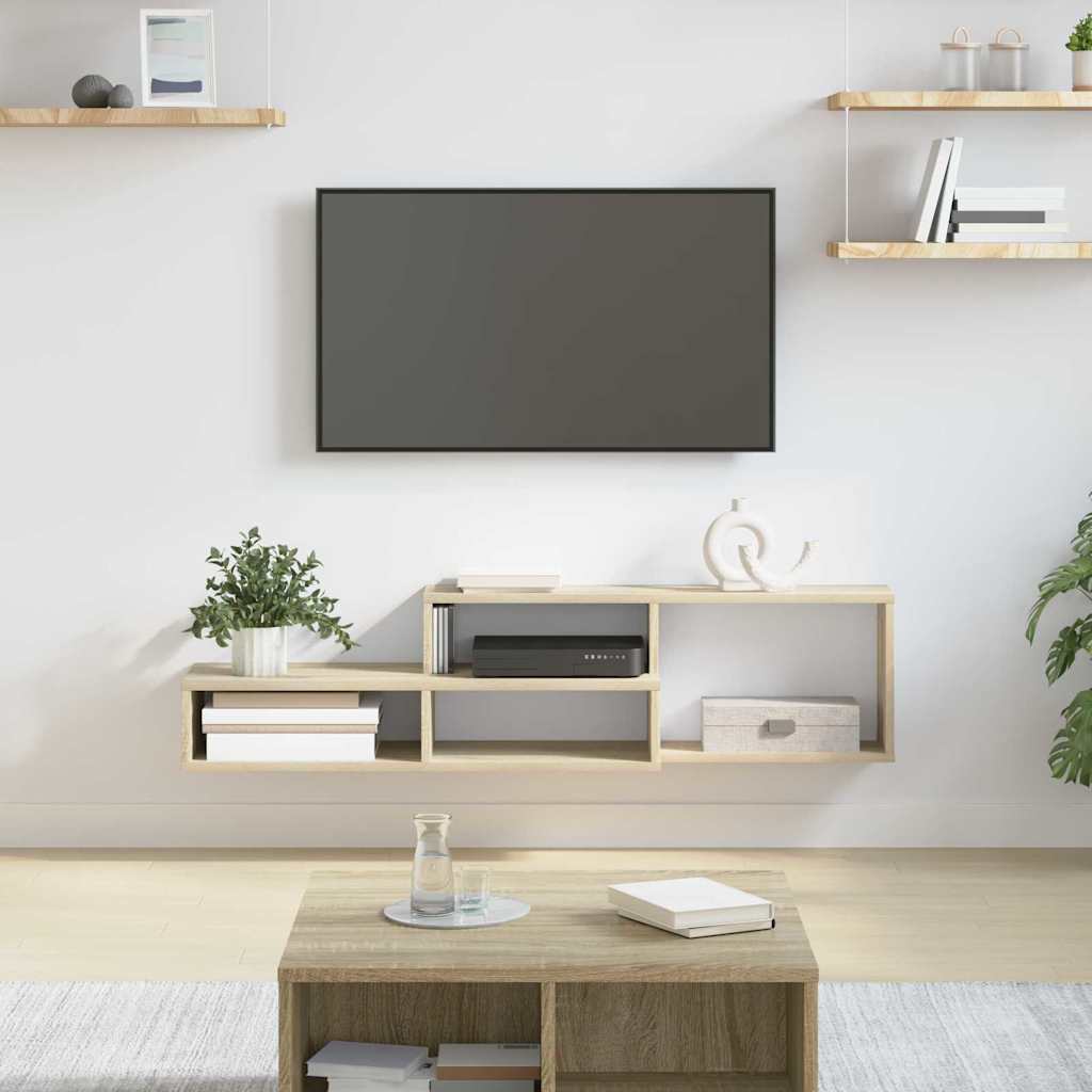 SupportoperTVaparete 120x25x28,5cm Legno multistrato