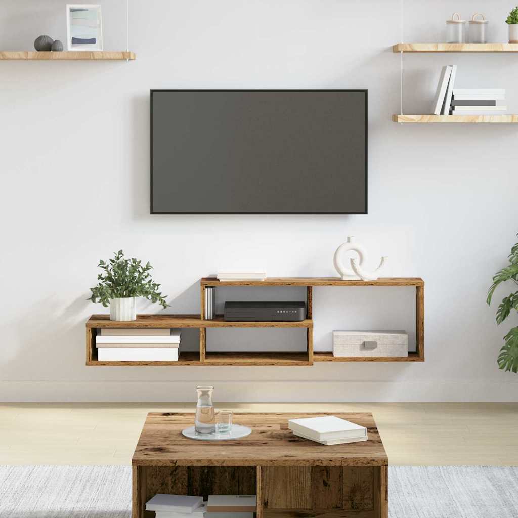 SupportoperTVaparete 120x25x28,5cm Legno multistrato