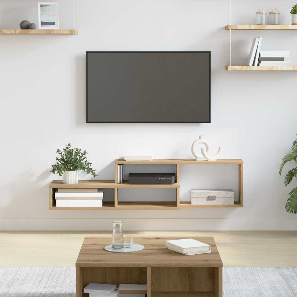 SupportoperTVaparete 120x25x28,5cm Legno multistrato