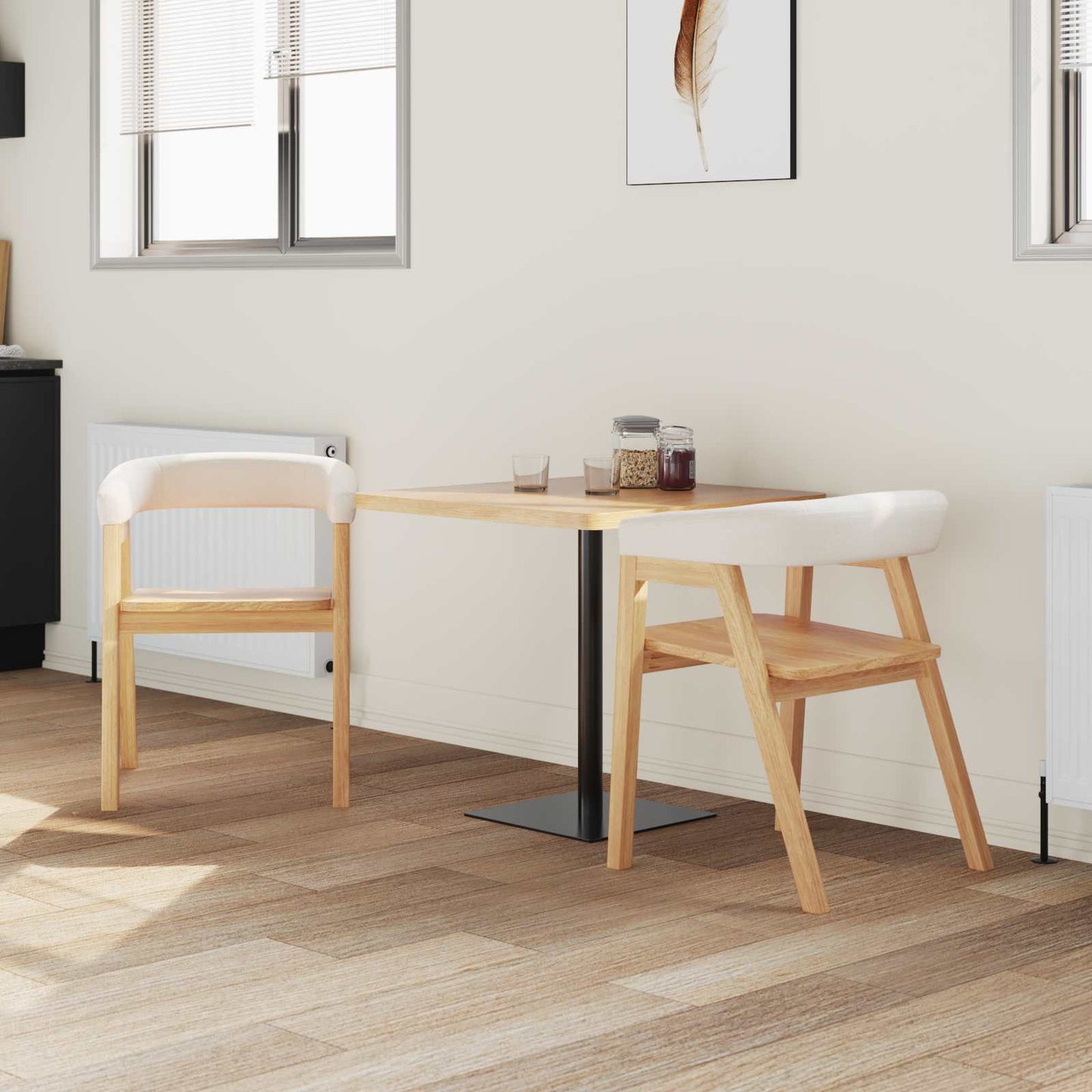 Sedie da pranzo 2 pcs Naturale 54 x 57 x 73 cm