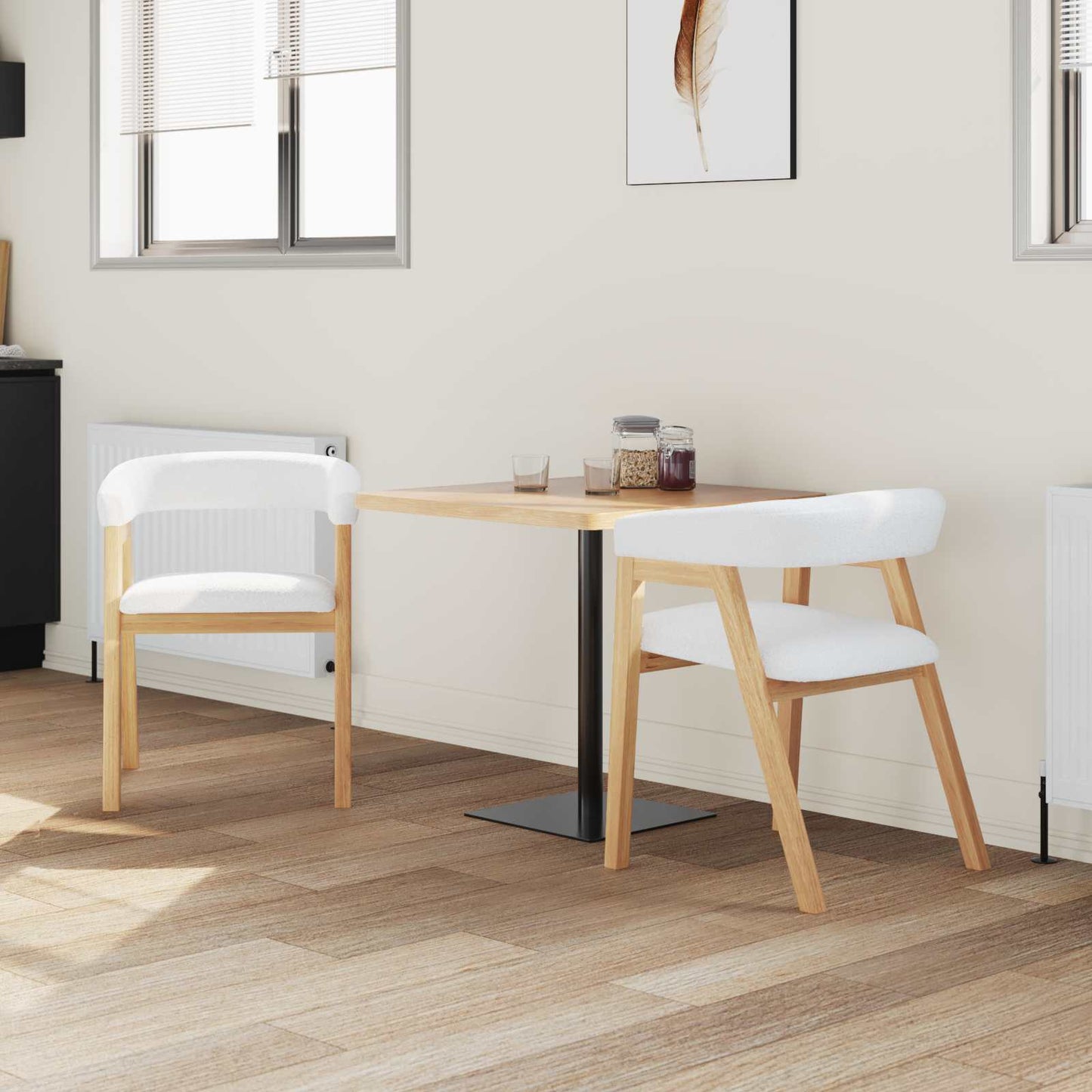 Sedie da pranzo 2 pcs Naturale 54 x 57 x 73 cm