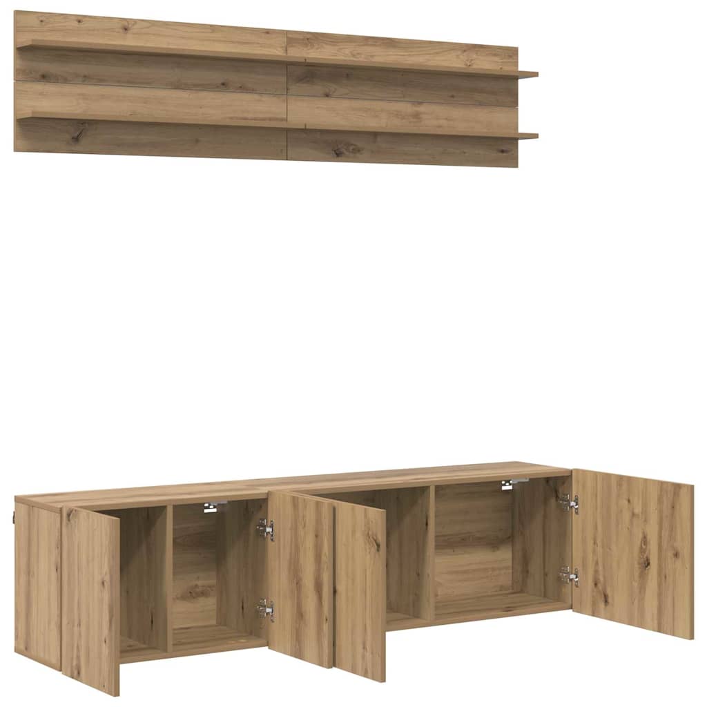UnitÃ  TV 6 pcs rovere artigianale Legno multistrato