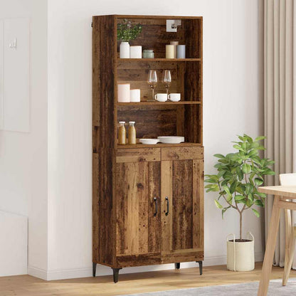 Credenza 2 pcs Legno vecchio Legno multistrato