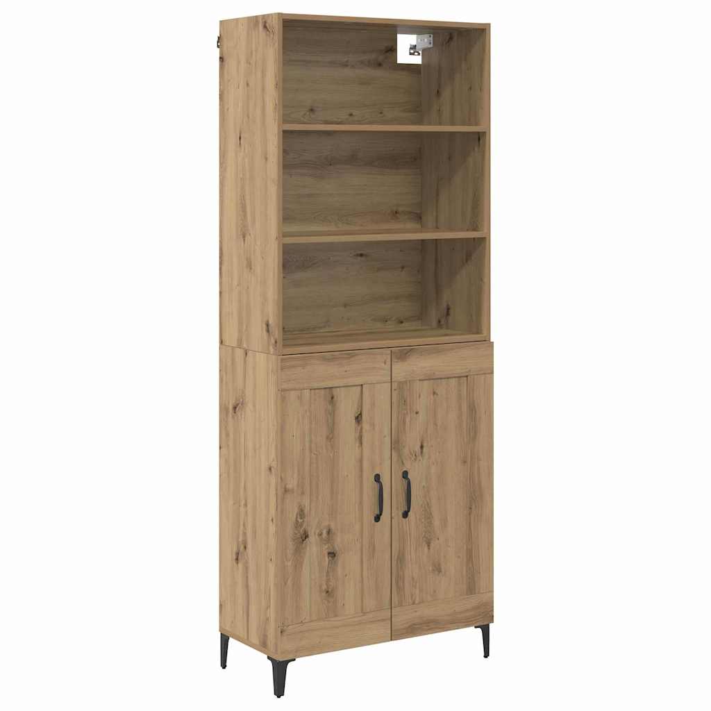 Credenza 2 pcs Rovere artigianale Legno multistrato