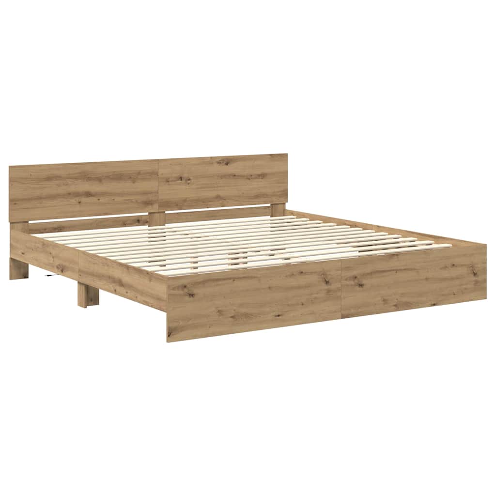 Struttura del letto Rovere artigianale 200 x 200 cm