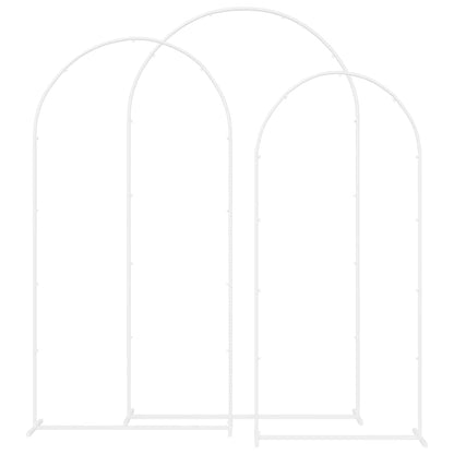 Arco Nuziale 3 pcs Bianco Acciaio