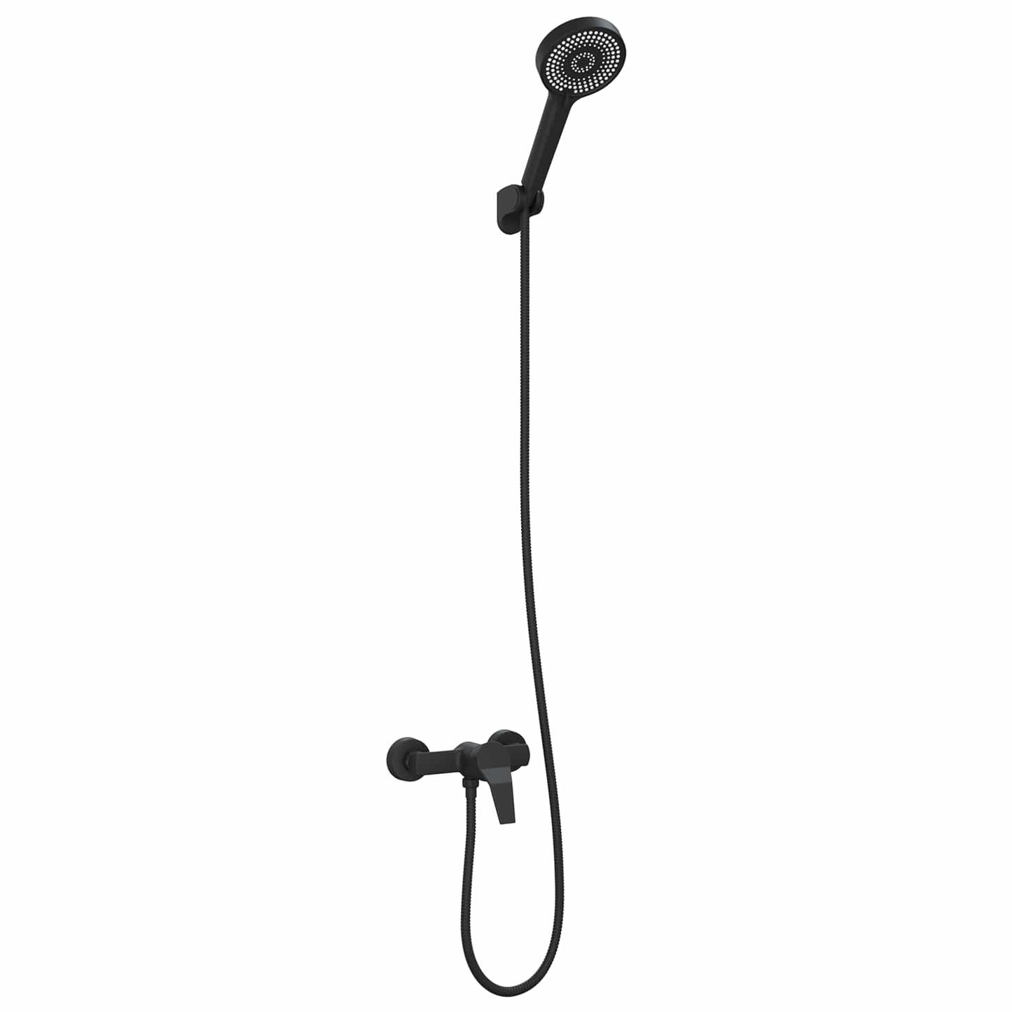 Set di doccia con soffione Nero G 1 / 2 pollici Ottone