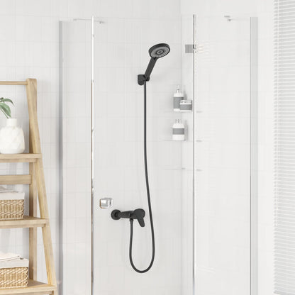 Set di doccia con soffione Nero G 1 / 2 pollici