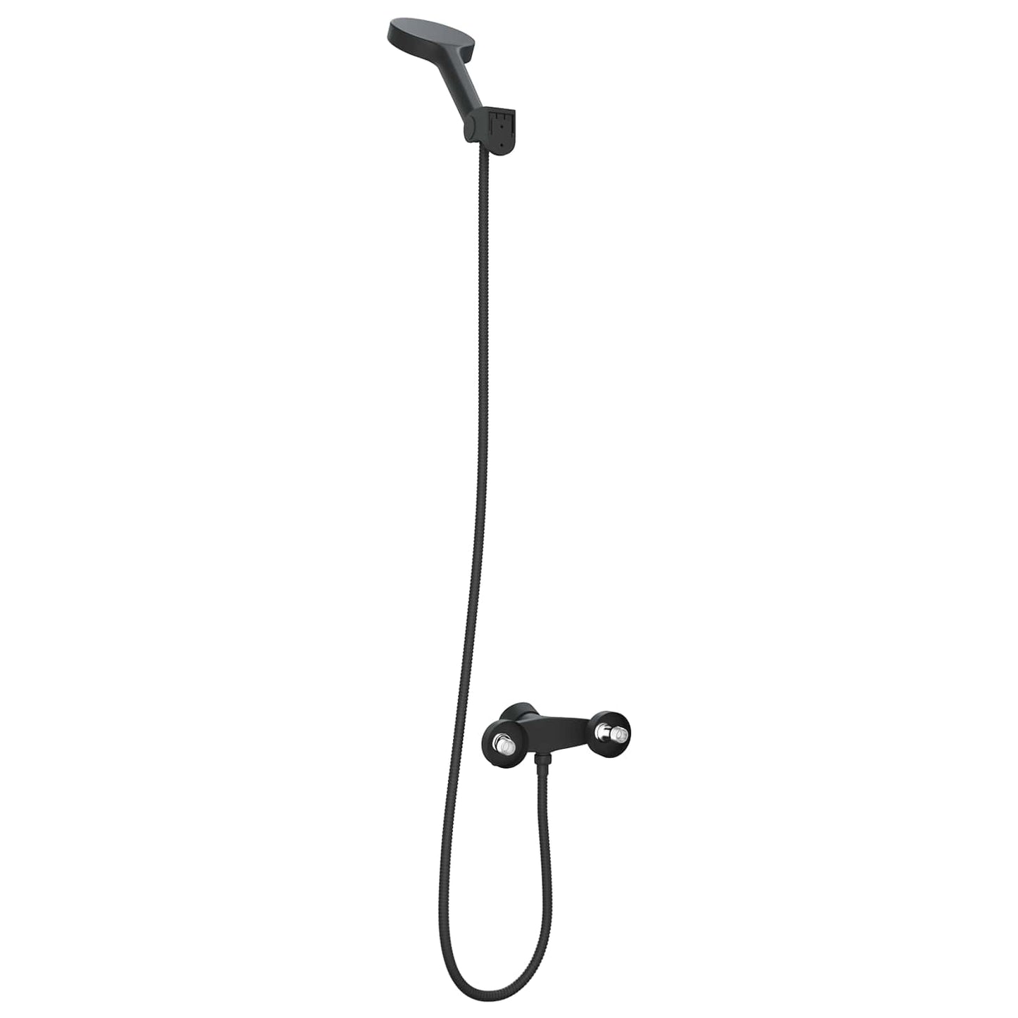 Set di doccia con soffione Nero G 1 / 2 pollici