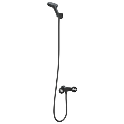 Set di doccia con soffione Nero G 1 / 2 pollici