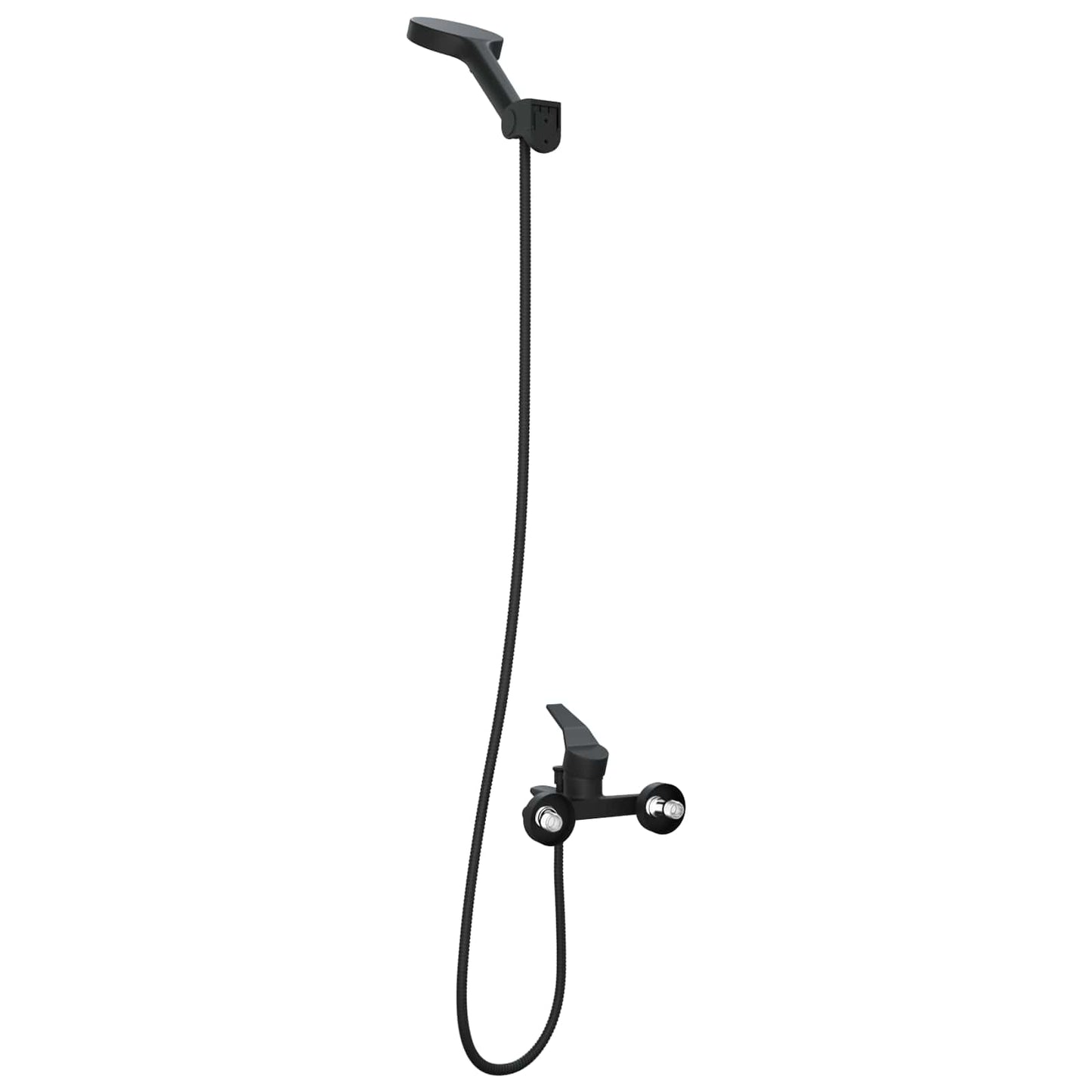 Set di doccia con soffione Nero G 1 / 2 pollici