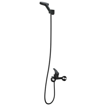 Set di doccia con soffione Nero G 1 / 2 pollici