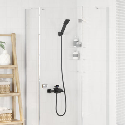 Set di doccia con soffione Nero G 1 / 2 pollici