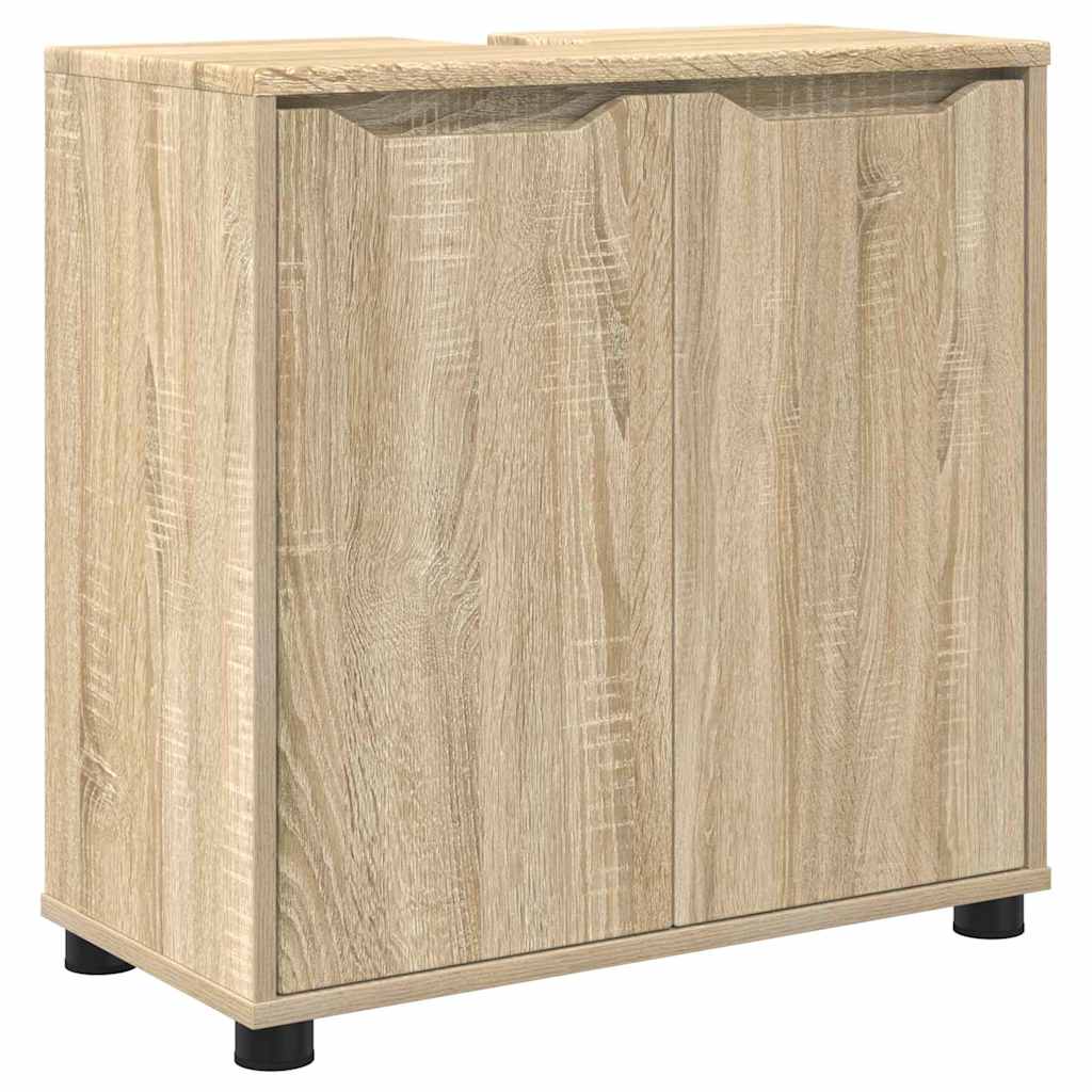 Set di mobili per il bagno con cassetto 4 pcs Rovere Sonoma