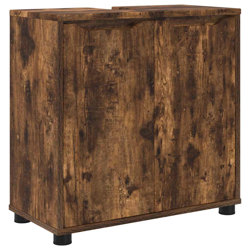 Set di mobili per il bagno 4 pcs Rovere fumÃ© Legno multistrato