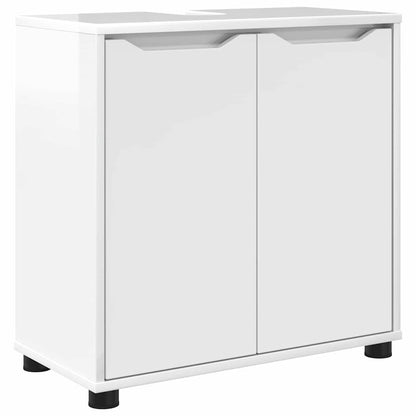 Set di mobili per il bagno con cassetto 3 pcs Bianco Lucido