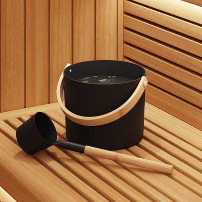 Set di Accessori per Sauna 2 pcs Nero