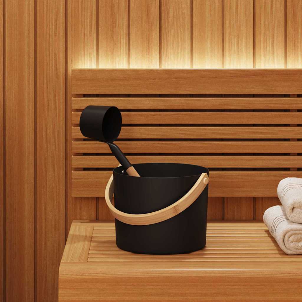 Set di Accessori per Sauna 2 pcs Nero