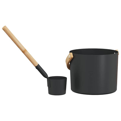Set di Accessori per Sauna 2 pcs Nero