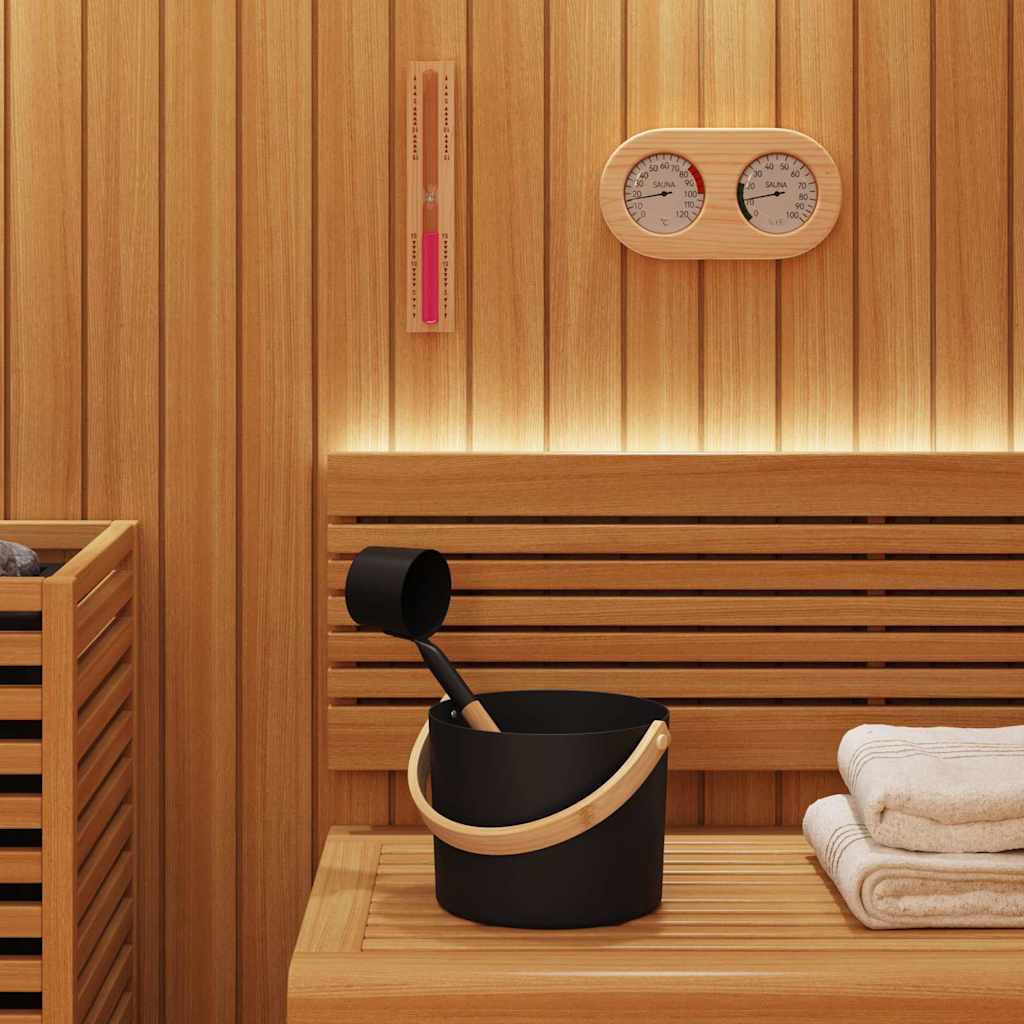 Set di Accessori per Sauna 4 pcs Nero