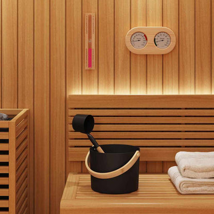 Set di Accessori per Sauna 4 pcs Nero