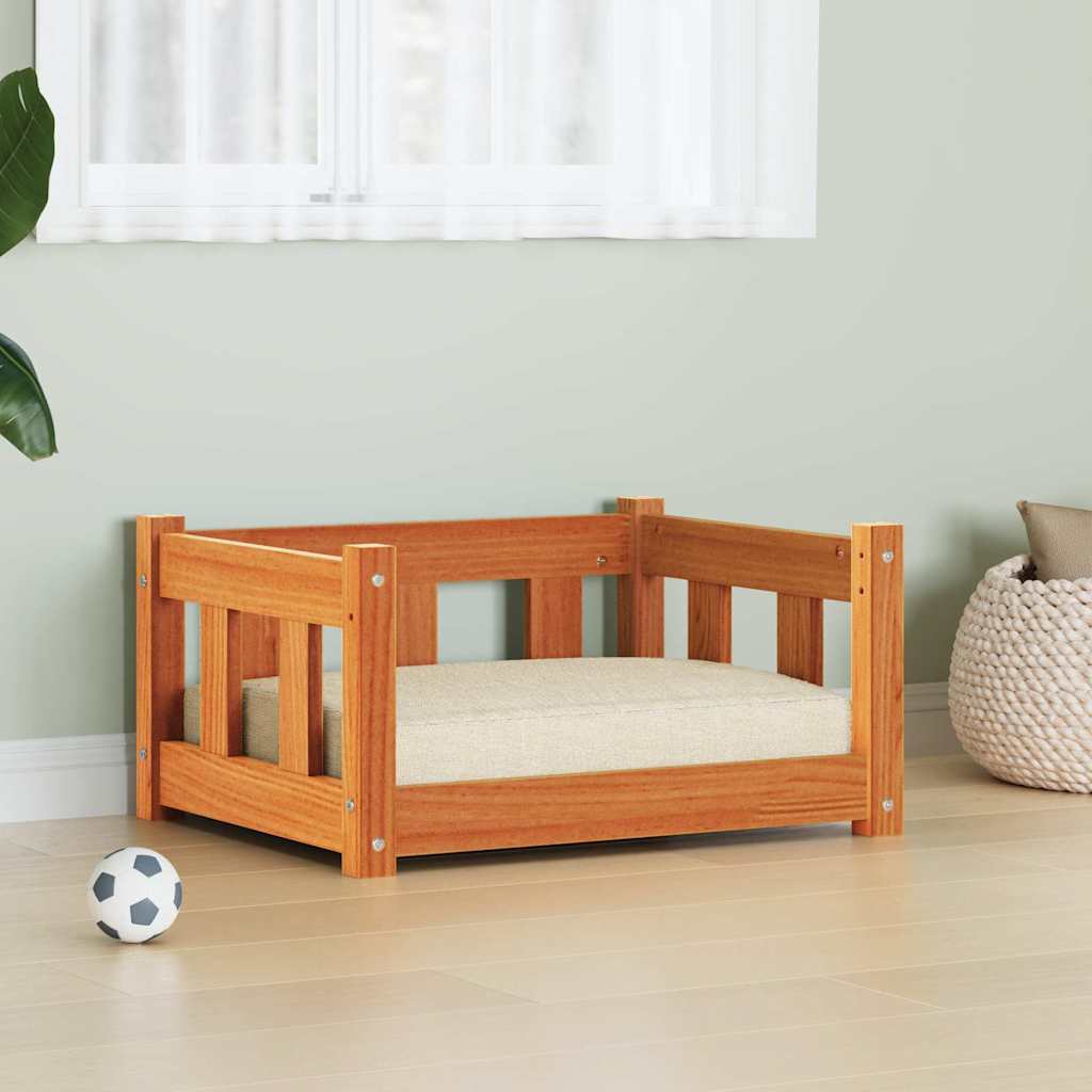 Letto per Cani Marrone cerato 55 x 45 x 28 cm Pino massello