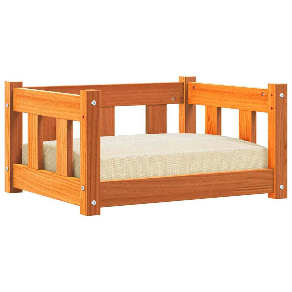 Letto per Cani Marrone cerato 55 x 45 x 28 cm Pino massello