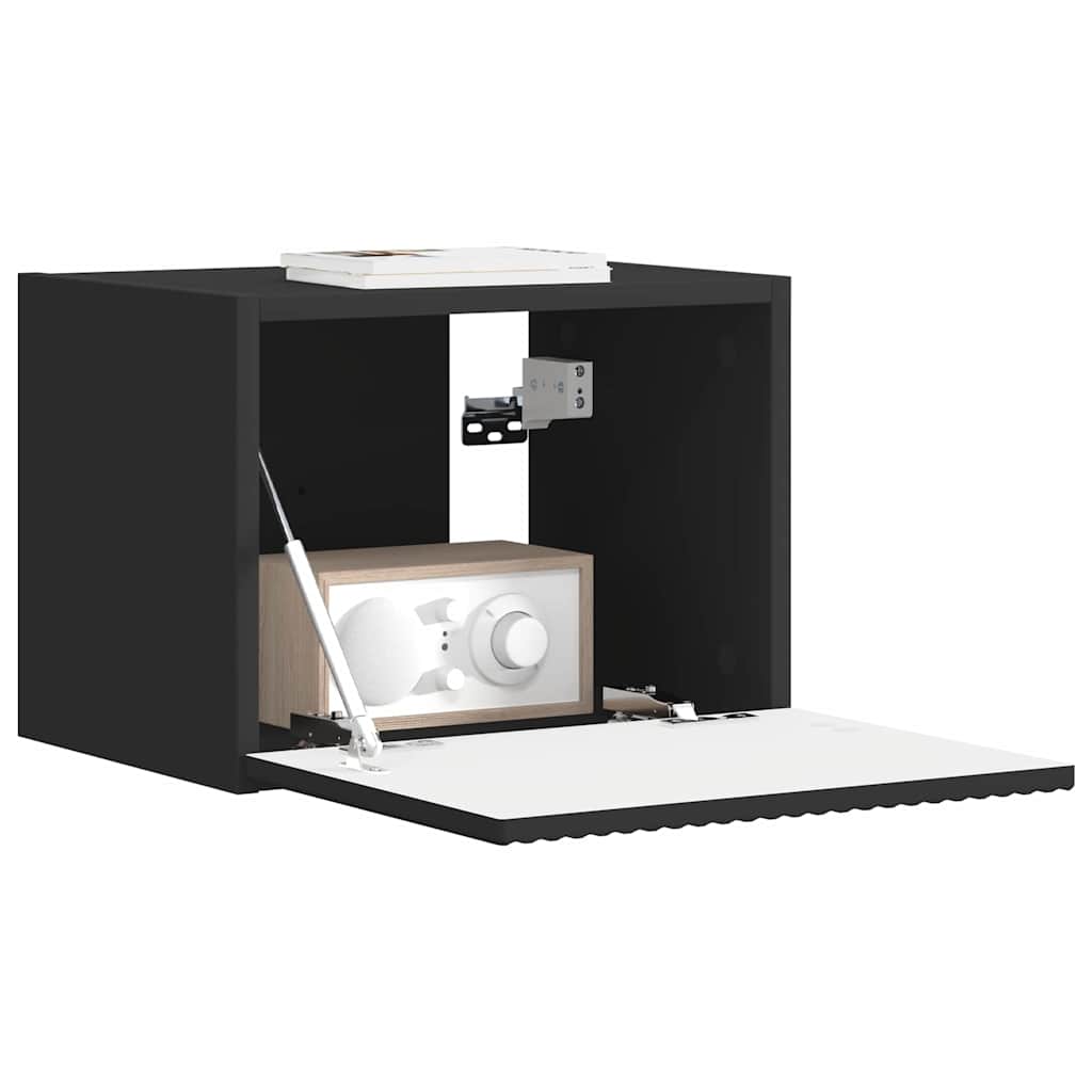 Mobile TV da parete Nero 60 x 31 x 29.5 cm Legno multistrato
