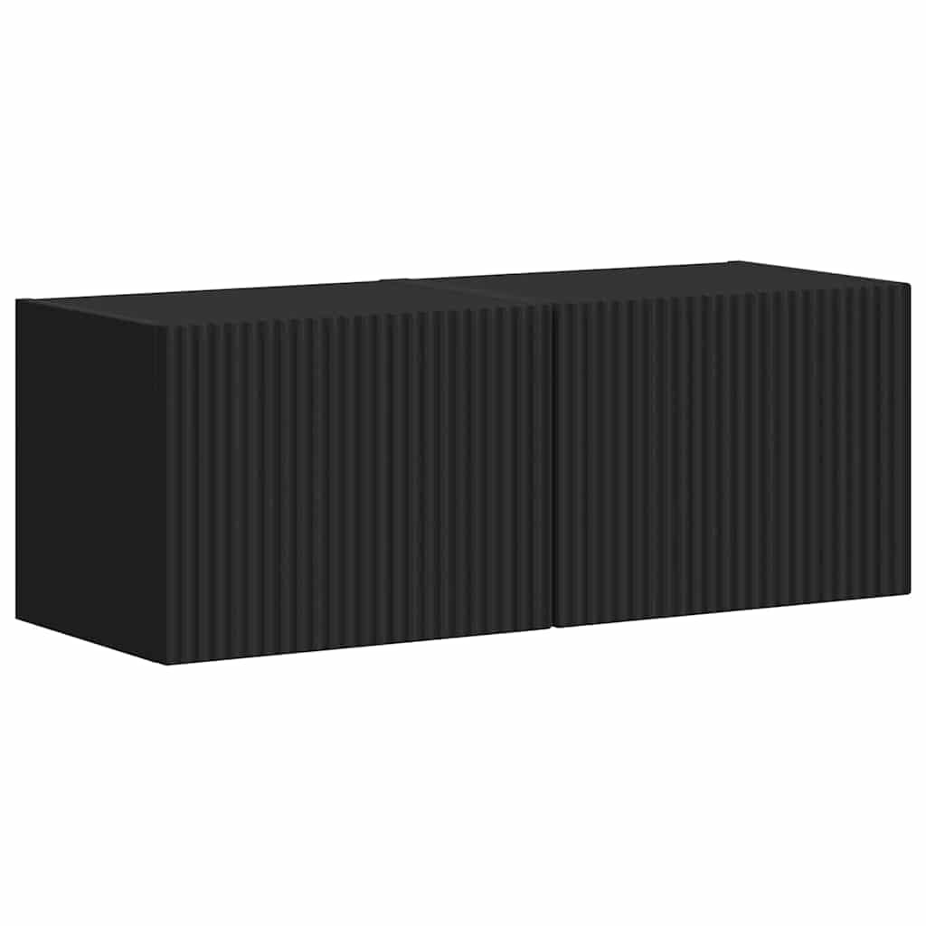 Mobile TV da parete 2 pcs Nero 60 x 31 x 29.5 cm
