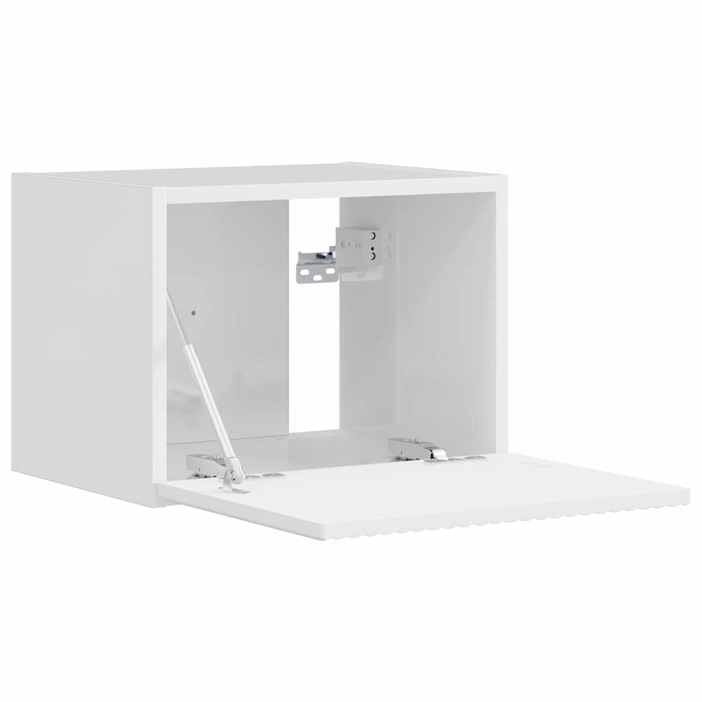 Mobile TV da parete Bianco Lucido 60 x 31 x 29.5 cm