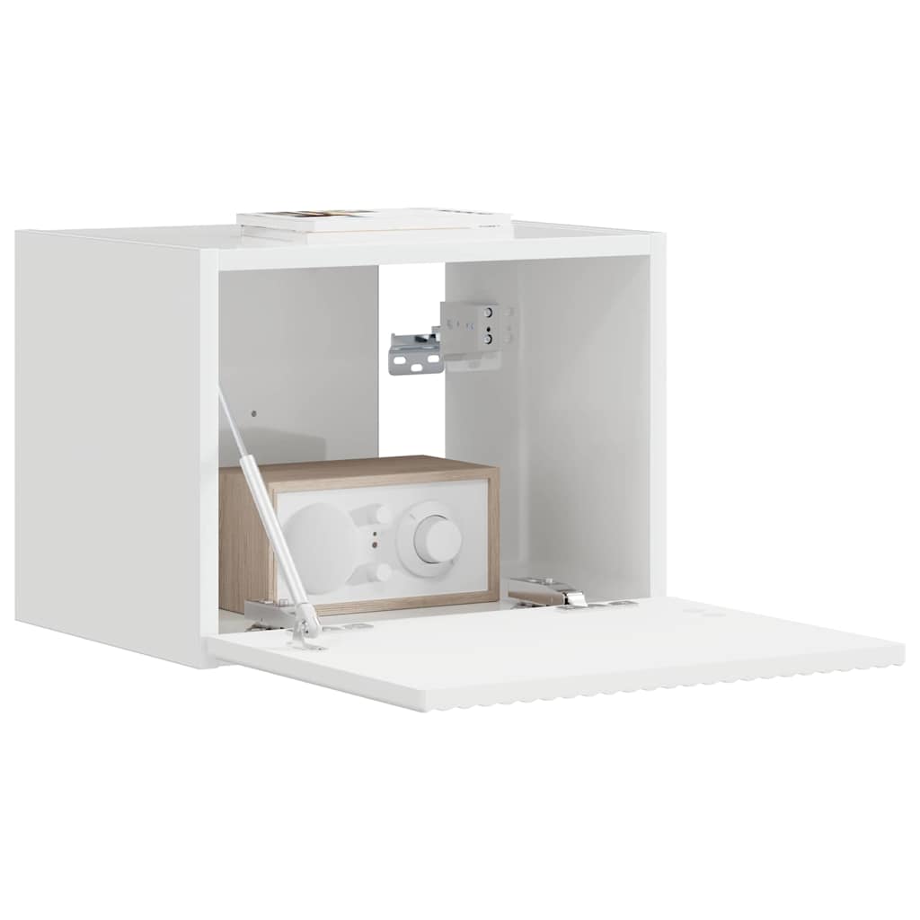 Mobile TV da parete Bianco Lucido 60 x 31 x 29.5 cm