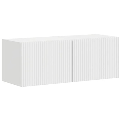 Mobile TV da parete 2 pcs Bianco Lucido 60 x 31 x 29.5 cm