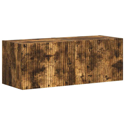 Mobile TV da parete 2 pcs Rovere fumÃ© 60 x 31 x 29.5 cm