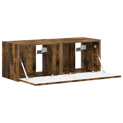 Mobile TV da parete 2 pcs Rovere fumÃ© 60 x 31 x 29.5 cm