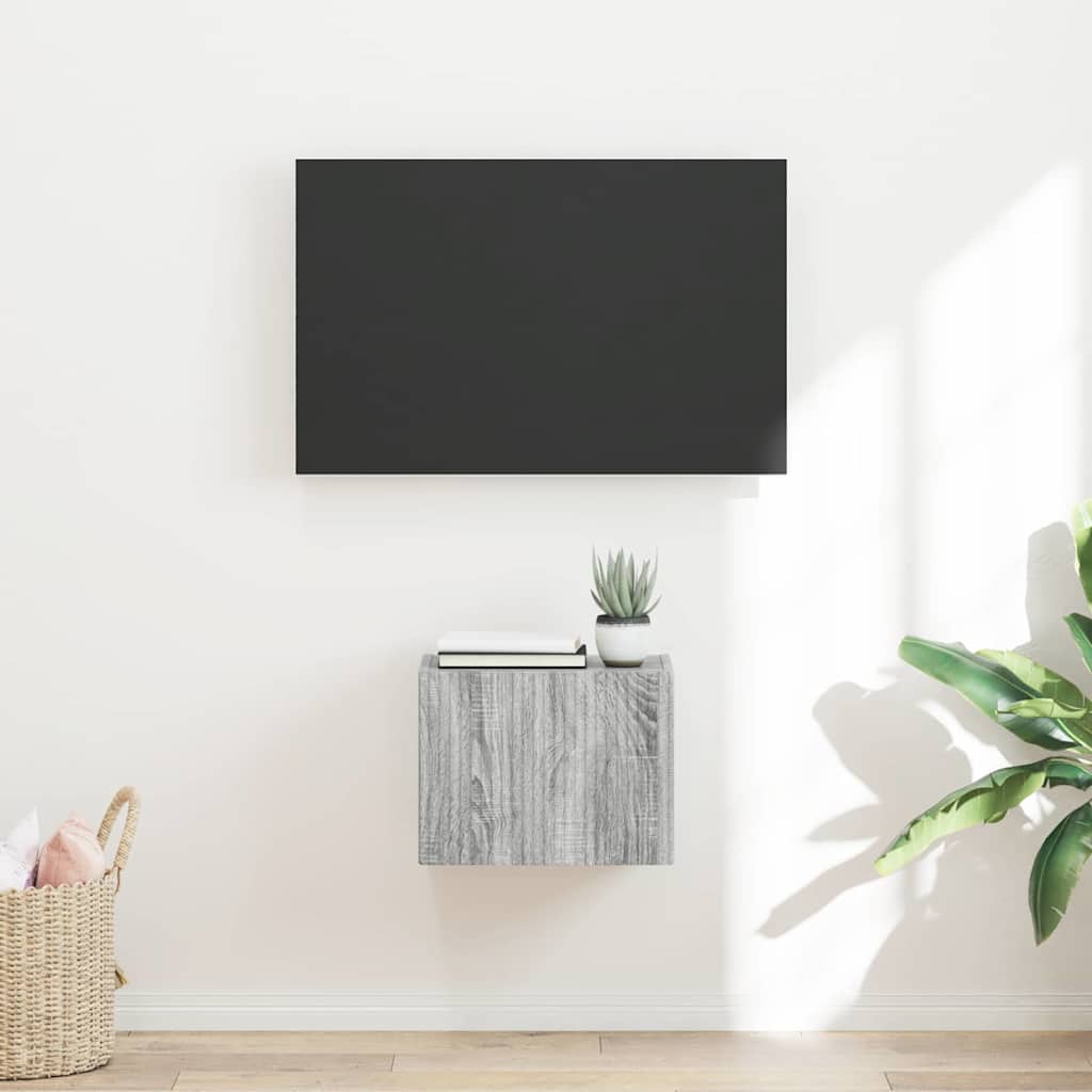 Mobile TV da parete Grigio Sonoma 60 x 31 x 29.5 cm