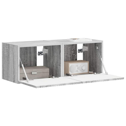 Mobile TV da parete 2 pcs Grigio Sonoma 60 x 31 x 29.5 cm