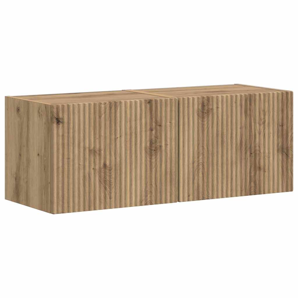 Mobile TV da parete 2 pcs Rovere Artigianale 60 x 31 x 29.5 cm