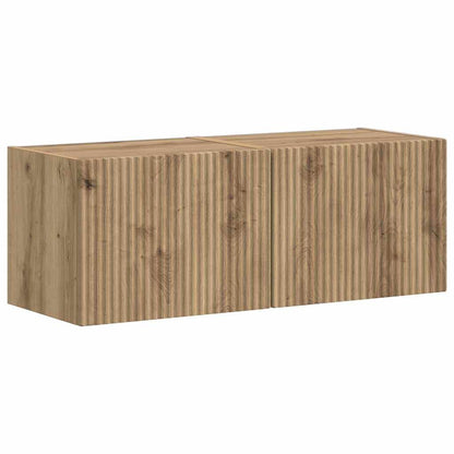 Mobile TV da parete 2 pcs Rovere Artigianale 60 x 31 x 29.5 cm
