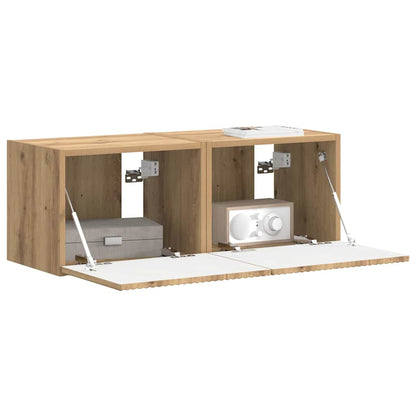 Mobile TV da parete 2 pcs Rovere Artigianale 60 x 31 x 29.5 cm