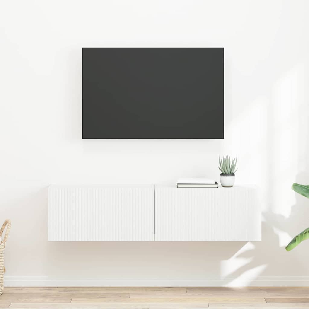 Mobile TV da parete 2 pcs Bianco 60 x 31 x 29.5 cm