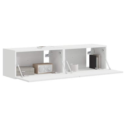 Mobile TV da parete 2 pcs Bianco 60 x 31 x 29.5 cm