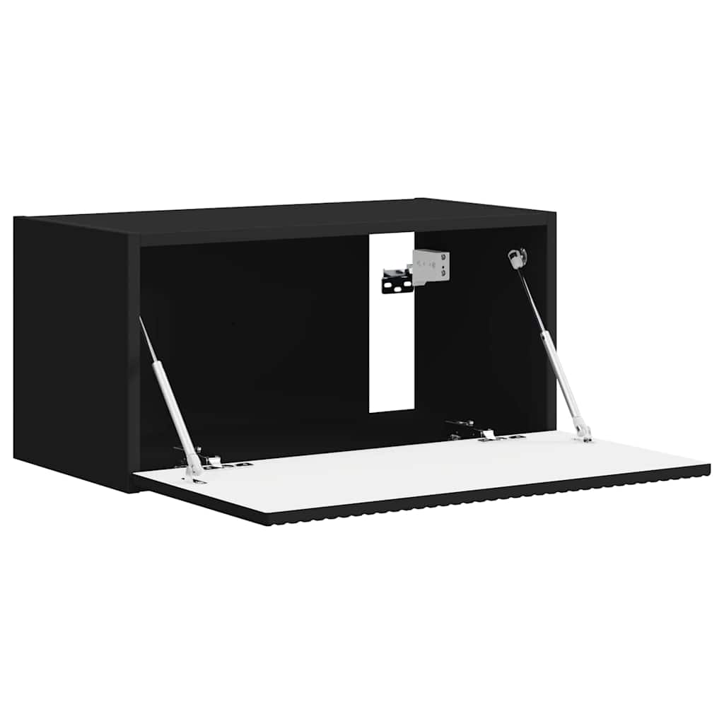 Mobile TV da parete Nero 60 x 31 x 29,5 cm Legno multistrato