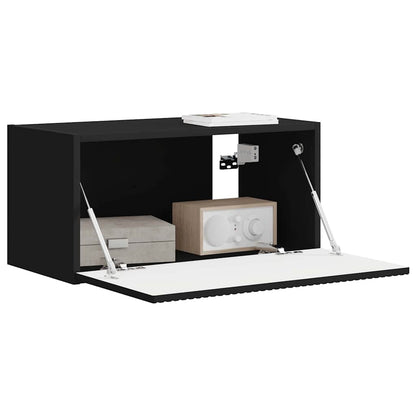 Mobile TV da parete Nero 60 x 31 x 29,5 cm Legno multistrato